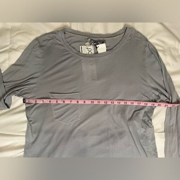 Groceries Apparel Lazy Long Sleeve Tee Sustainable Top Organic Lyocell NWT Small - Picture 9 of 11